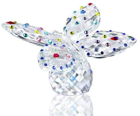 Große Kristall-Schmetterlings-Figurinen mit Kugelbasis, kunstvolle Glasverzierung, Verzierung aus Kristall für Wohnzimmerdekoration zu Hause, Souvenir-Geburtstagsgeschenke