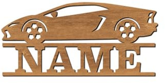 codiarts. Namensschild Kinderzimmer – personalisierbares Wandbild mit Namen – selbstklebend – Motiv Super Cars – Deko Türschild für Jungen & Mädchen (Car-Lambo)