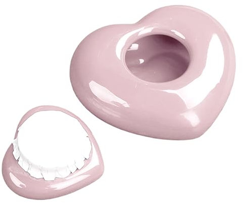 Kleine Urne für Asche CHUNLINLAODA Mini Keramik-Urne, Mini-Herz-Gedenkurne, kleine Andenken-Urne, Andenken Urne Mensch, Hund, Kleine Beerdigungsurnen für Haustier oder Menschliche Asche (Rosa)