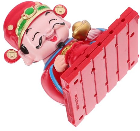 Alipis Solarbetriebene Wackelkopf-Statue für Das Armaturenbrett Im Auto Schreibtisch-Dekoration Home-Office Schüttelnde Winkende Hand Abs-Material Heimdekor-Ornament