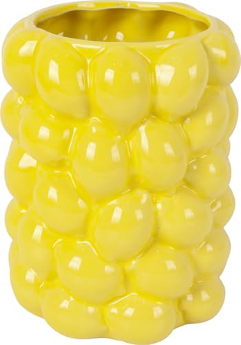 TrendLine Vase Keramik Zitrone 18 x 15 x 15 cm gelb Blumenvase