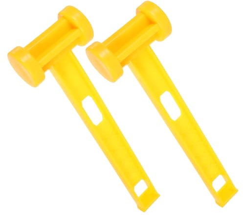 Angoily 2sets Ground Prop Headband Mallet Tack Inflatable Flag Hammers Tools Nails Home Tent Mini para Stake Screwdriver Electricians Pin Tarps Dual Cutlery Pen Yellow 2pcs*2