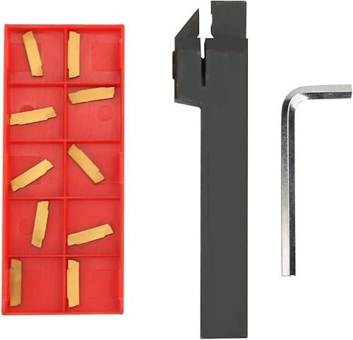 CYSFETENA MGEHR1616-2 100mm CNC-Drehwerkzeughalter mit 10 MGMN200-G Einsätzen & Schraubenschlüssel, CNC-Drehwerkzeughalter für Drehbank Metall