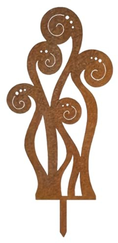 Pali da giardino decorativi in metallo per felce in vaso per installazione di design per decorazioni da giardino