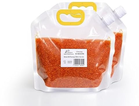 DeseCamen - Oranges Kieselgel mit Indikator 2 kg (1-3 mm) - Silica gel - Feuchtigkeitsaufnahme - DMF & Kobaltfrei (2000 gr)