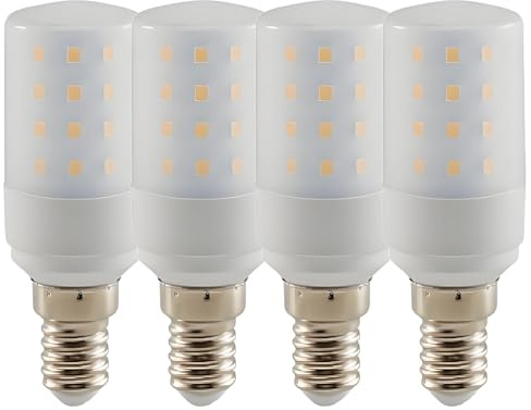 HUAMu 4er E14 LED Maiskolben Lampen 7W, ersetzt 70W Halogenlampe, Warmweiß 3000K, mattes Abdeckung, Flimmerfrei, Nicht Dimmbar, für Kronleuchter Kühlschrank Dunstabzug Nähmaschin