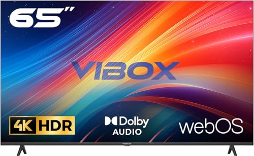 Vibox 65 4K LED Smart TV | WebOS | 3x HDMI, 2x USB | Wall Mount Compatible | Gesture Remote with Streaming Controls