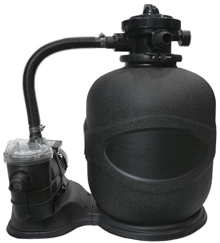 Poolpanda Sandfilteranlage DS 7500 Pro | 7.500 l/h Pumpleistung | | 5.200 l/h Systemleistung | großer 406 mm Kessel bis 45kg Sand | Pool Sandfilter 32+38 mm | Sandfilterpumpe selbstsaugend