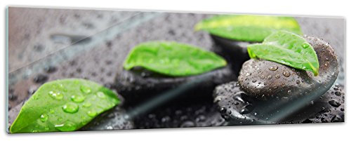 Bilderdepot24 Zen Pierres III Tableau en verre, Verre, 120 cm x 40 cm