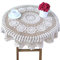 Yizunnu Runde handgefertigte Häkel-Tischdecke, Baumwolle, Spitze, Tischdeckchen, Hochzeit, Party, 90 cm