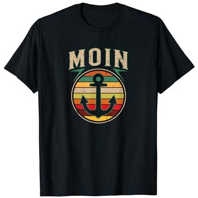 Kapitänsmütze Moin Pulli Herren Hamburg Souvenir Moin T-Shirt