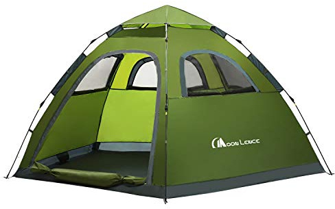Moon Lence Instant Pop Up Zelt Familie Camping Zelt 4-5 Personen Tragbares Zelt Automatisches Zelt Wasserdicht Winddicht für Camping Wandern Bergsteigen