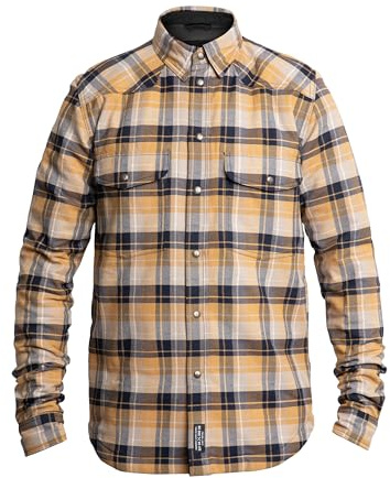 John Doe Hemd Motoshirt,Mann,4XL,Gelb