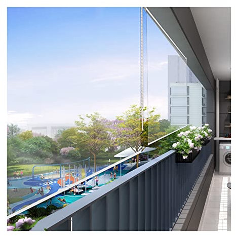 QWEASDF Große PVC-transparente Rollos,wasserdichte Badezimmervorhänge,für Innen Außen Patio Balkon Pavillon Fenster durchsichtige Jalousien,einfach reinigen und installieren,100x140cm/39.3x55.1in