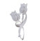 Broche de Fleurs Tulipe Fleur Broche Mariage pour Femmes - Ruluti Argent