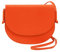 DuDu Damen Umhängetasche aus Leder, kompaktes schlankes Design Handtasche mit Knopfverschluss, verstellbarer Schulterriemen Orange
