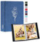 Lanpn Fotoalbum 10x15 50 2 Packungen, Klein Mini Leinen Einstecken Einsteckalbum für Hochformat Fotos Bilder Blau
