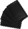 Vassoi da portata in plastica, 35,6 x 22,9 cm, rettangolari neri, per feste, caffetteria, cucina, ristorante, set di 4 piccoli vassoi piatti per dessert, frutta, biscotti, snack e antipasto