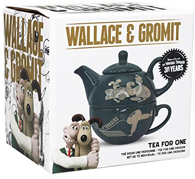 Half Moon Bay TFOR1AA01 Tea Pot and Cup, Ceramic