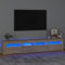 Festnight Mueble de TV con Luces LED - Soporte para TV con Estantes y Mesas - Aparador para Salón, Roble Sonoma 210 x 35 x 40 cm