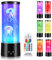 Herrselsam Quallenlampe Jellyfish Lamp RGB Lavalampe 12 Lichtfarben und 4 Lichtmodi Home Office Zimmer Desktop Dekoration Nachtlicht für Kinder Freunde Liebhaber Geburtstag Geschenke,Schwarz