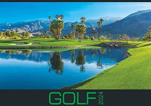 Golf - Kalender 2024 - Alpha Edition-Verlag - Kalender mit atemberaubenden Golfplätzen - Wandkalender - 48,5 cm x 34 cm