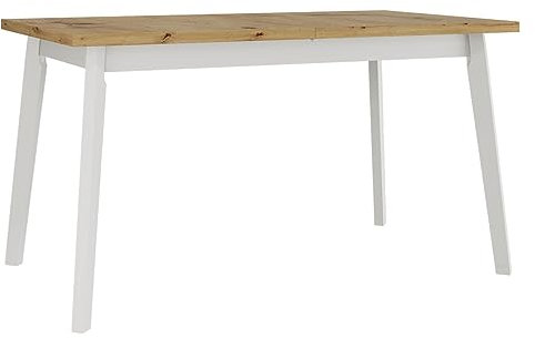 Mirjan24 Tisch für Esszimmer Harry V, Rechteckiger Esstisch, Ausziehbarer Tisch für Küche, L:140-180 x H:75 x B:80 cm, Küchentisch, Esszimmertisch, Praktischer Ausziehtisch (Artisan Eiche/Weiß)