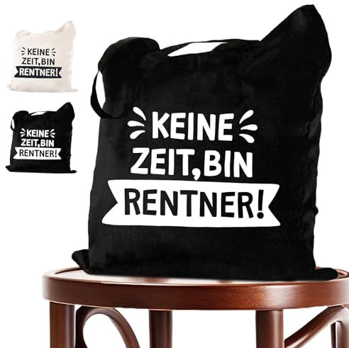 Rentner Geschenk Mann und Frau, Renteneintritt Geschenk Abschiedsgeschenk Kollegen Lustig Rente Tasche 38x42, Lustige Ruhestand Geschenke für Frauen und Männer als Pensionierung Dankeschön Geschenke