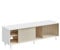 VASAGLE TV-Schrank, Toolless-Technologie, superschnelle werkzeuglose Montage, Fernsehtisch für Fernseher bis zu 60 Zoll, Wohnzimmer, Riffelglas, 140 x 39 x 45 cm, wolkenweiß-naturbeige LTV466W01
