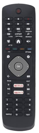 1 PC Remote Control for Philips 4K Smart TV 40PUS6809/12 42PUS7809 55PFH5509 55PFH5609/88 50PFK4509/12 40PFK4509