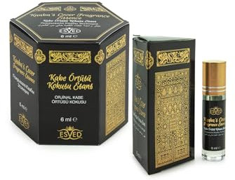 ihvan online, 6er Pack 36 mL - 1,21 Oz Roll-On Parfümöle, Alkoholfreies Musk Parfüm, Arabische Düfte, Weiche Parfümtabletten für Körper, Langanhaltender Duft für Frauen & Männer, Kaaba Cover