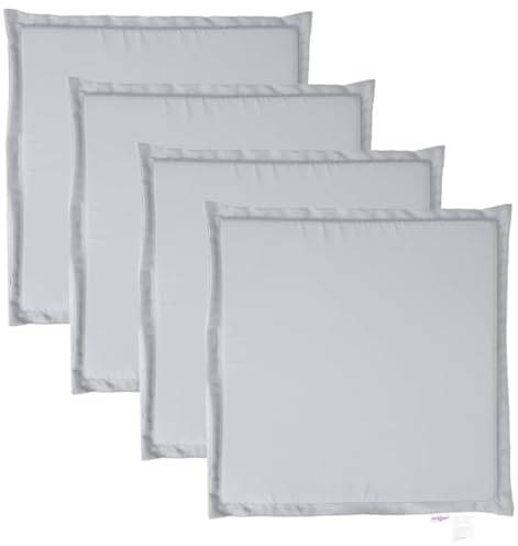 vidaXL Garten-Sitzkissen 4 STK. Hellgrau 45x45x2 cm Quadratisch