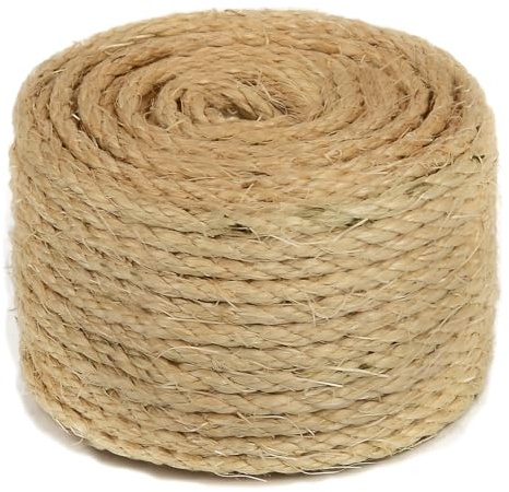 50M Corda Canapa 5mm Corda per Tiragraffi in Sisal Spago per Decorazioni Fai da Te Giardinaggio Corda Tiragraffi per Gatti
