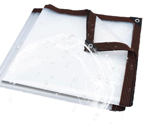 Bâche Transparente Extérieur Bâche Plastique Imperméable Bâche Transparente pour Pergola Bâche Plastique Transparente pour Serre avec Œillets pour Terrasse Tonnelle Serre YQISHI(1.6x3m)