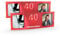 Rubinhochzeit Banner selbst gestalten mit Foto und Text Rot I Hochzeitsbanner (50cm x 150cm) personalisiert für 40 Jahre Ehejubiläum I Fahne selbst gestalten