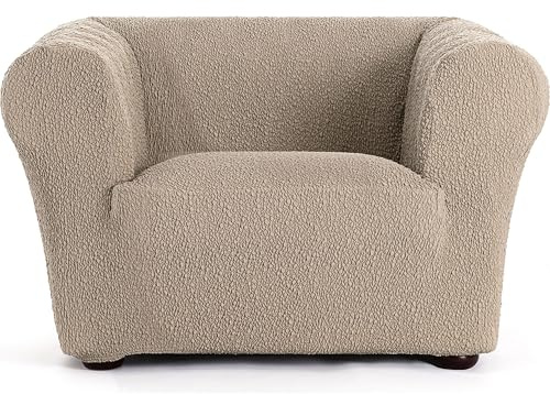 ECOMMERC3 1-Sitzer-Sofabezug, sehr elastisch, für Chester und Klippan – Sofaüberwurf aus Nerz, täglicher Schutz und Passform, Beige (Visón)