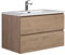 Badezimmer Badmöbel-Set Angela 80cm - Kastanien Eiche - Unterschrank Schrank Waschbecken Waschtisch