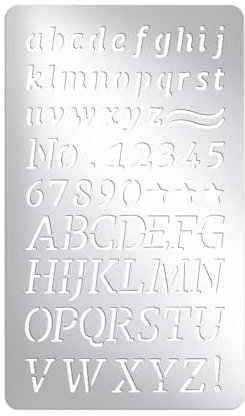 UNICRAFTALE 1 Stück Metallschablone Buchstaben Zahlenschablonen Für Tagebücher Edelstahl Malschablonen Holzvorlagen Alphabet Schablonen Zum Schnitzen Lesezeichen Zeichnen Scrapbooking Wanddekoration
