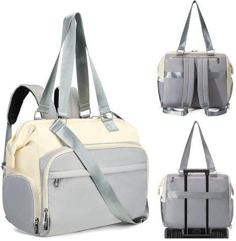 Fexkean Baby Umhängetasche Wickeltasche Rucksack Bote Reisewindeltasche,Große Diaper Bag Handtasche,Multifunktions Babytasche mit Wickelauflage Isolierten Taschen-Gray