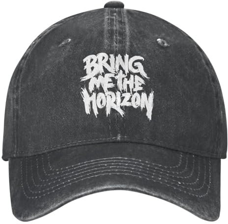 BMTH Rock Band Baseball Cap Unisex Distressed Washed Snapback Cap Death Metal Musik Outdoor Running Golf Caps Hut Baumwolle, für alle Jahreszeiten