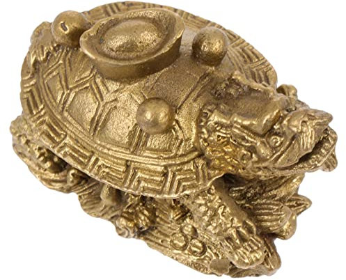 Amosfun -Ornament Aus Bronze – Barren-drachenschildkröte- Für Büro Zuhause Kunsthandwerk-