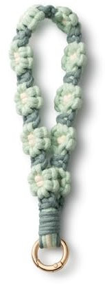 AOKSUNOVA Schlüsselanhänger Makramee Schlüsselband Kurz Mintgrün Schlüsselanhänger Blumen für Damen
