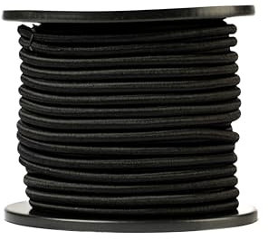 SNURO Elastisches Gummischnur (8mm, 50m, schwarz) - Professionelle Qualität Gummiseil - Wetterfest und wiederverwendbar - Bruchkraft 80kg - WLL 40kg