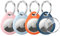 UNBREAKcable Pack da 4 Supporti per Apple AirTag [Mantiene Sicuramente l'AirTag] [Installazione Facile] Custodia Protettiva in TPU Impermeabile con Portachiavi in Acciaio Inossidabile 304-4 Colori