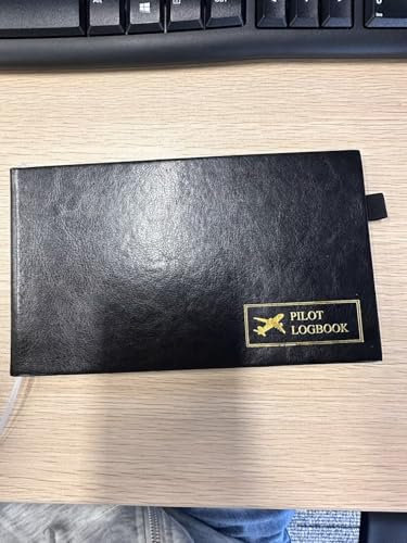 Pilot-Logbuch für Piloten, Standard-Piloten-Logbuch, Flugaufzeichnungsbuch, 11,4 x 20,3 cm, mit 100 Seiten, 49 Flug-Logbuch für professionelle Piloten, Schwarz, 2 Stück