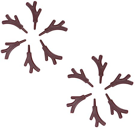 Angoily 120 Stück Ast Geweih Party Kunsthandwerk Aus Rentiergeweihen Miniaturgeweihe Zum Basteln Geweih Selber Machen Zartes Astgeweih Schneemann-hand-zweig Klein Erste Plastik Brown