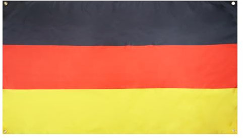 AZ FLAG Bandiera Germania 150 x 90 cm con 4 occhielli, Padiglione Tedesco per balcone o parete
