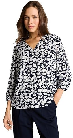 TOM TAILOR Damen Bluse mit V-Ausschnitt