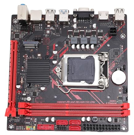 Aramox B75 Gaming Mining Mainboard, 2 DDR3 -Speicherplatz 3 Serielle ATA -Kapazität Bis zu 16 GB mit 4 USB für LGA1155 6gbit / S ITX 6,7 X 6,7 Zoll