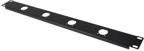TOYANDONA Klappbares 1u 4-port Audio Rack Patchpanel aus Kaltgewalztem Stahl mit Staubschutz und Hoher Dichte für Studio und Patchpanel Anwendungen